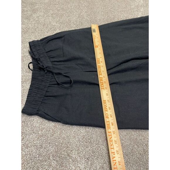 Chaps pull on wide leg pants womens sz small black linen trousers minimalistic - Picture 9 of 12